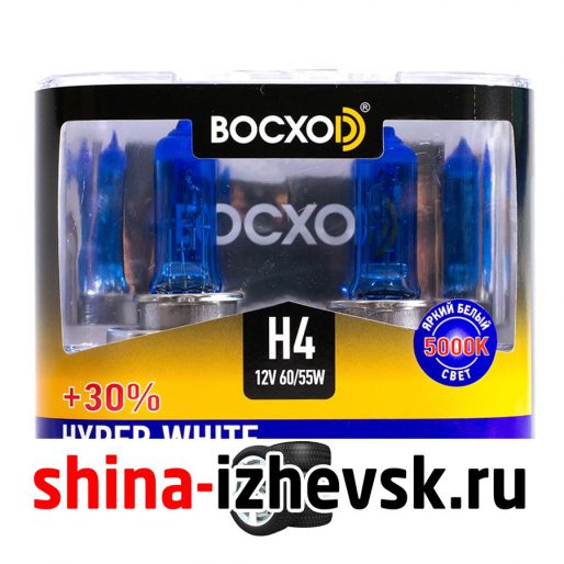 Лампа галогеновая BocxoD — H4-55 Вт-5000К, 2 шт. в Ижевске